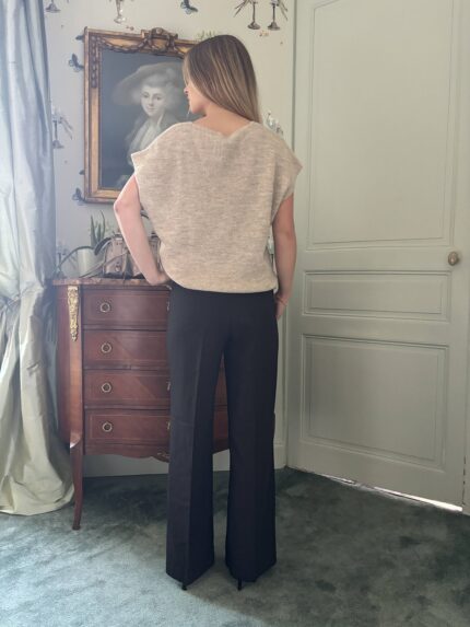 Pantalon Noir À Boutons 4