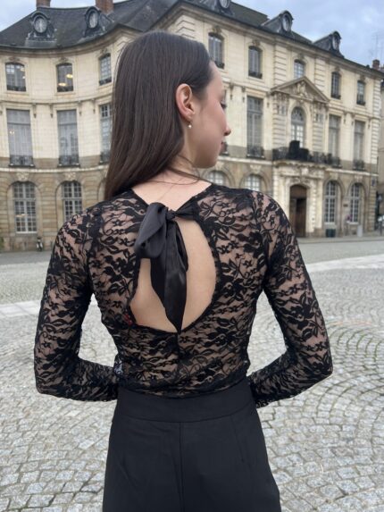 Body à Dentelle à Nœud Dos Nu 2