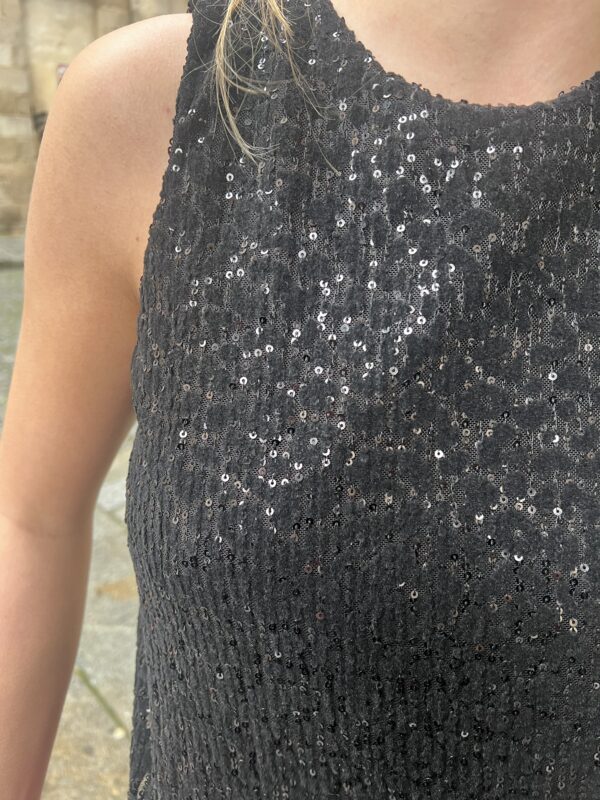 Combinaison à Sequin Léopard Noire 2