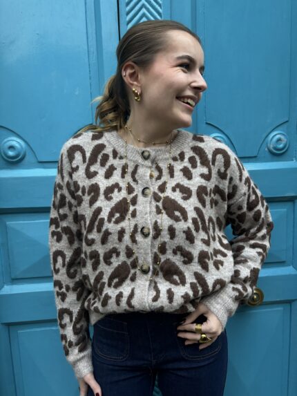 Gilet Léopard Chocolat