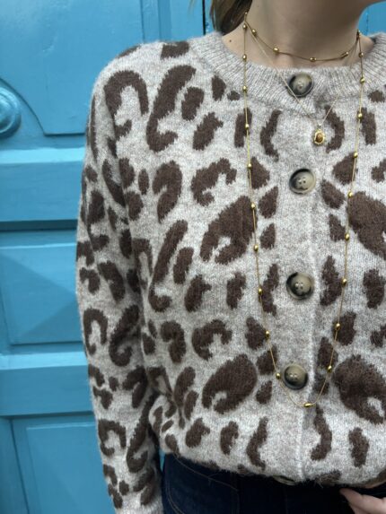 Gilet Léopard Chocolat