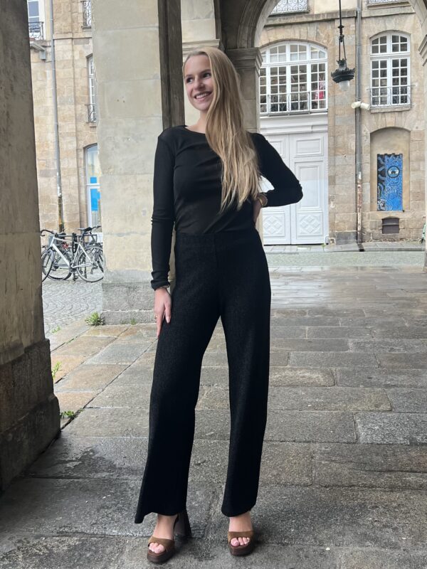 Pantalon à Paillettes Noir 4