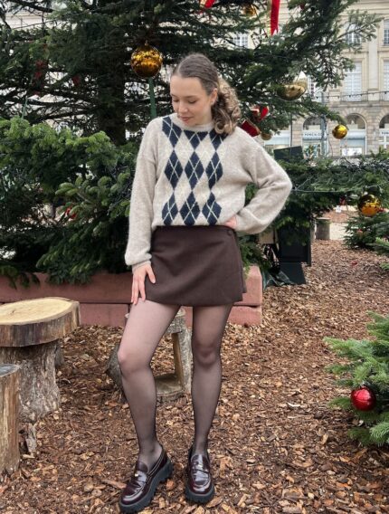 Pull En Jacquard Beige 2