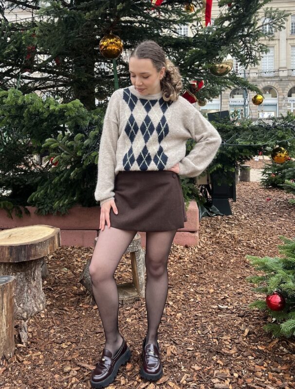 Pull En Jacquard Beige 2