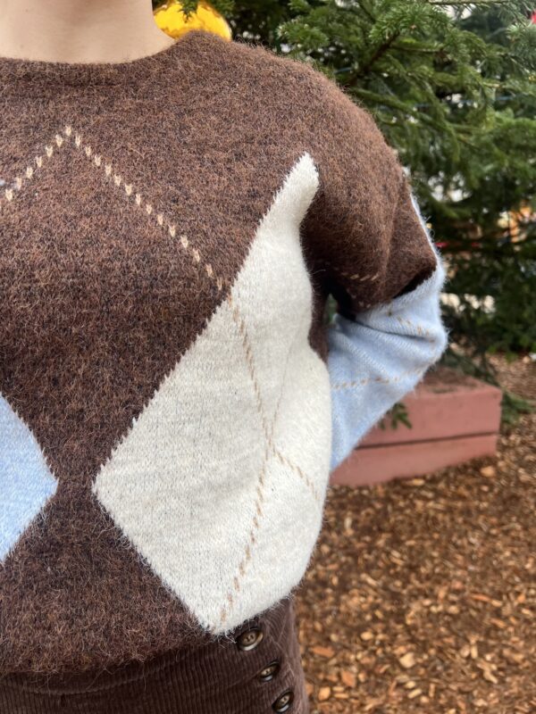 Pull Jacquard Chocolat 2