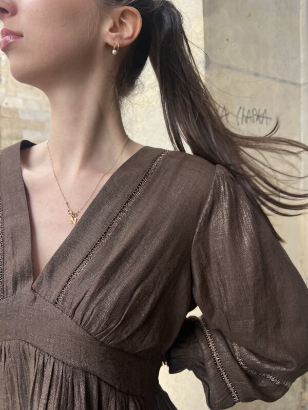 Robe Courte Irisée Chocolat 2