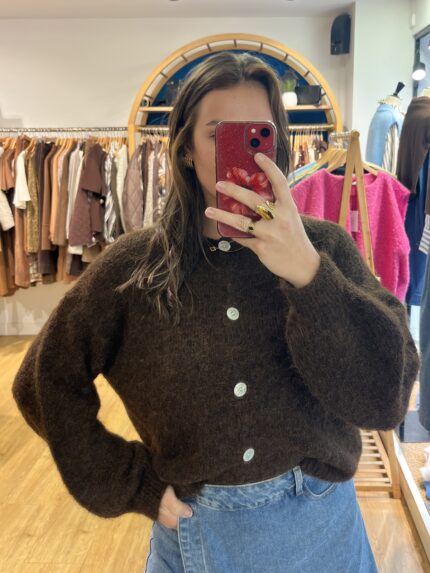 Gilet en laine chocolat