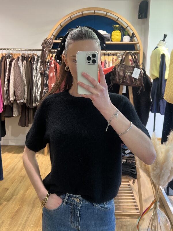 Pull à Manches Courtes Noir