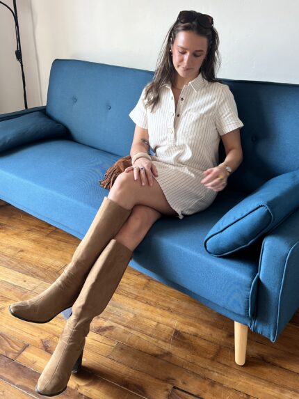 Robe En Jean À Rayures