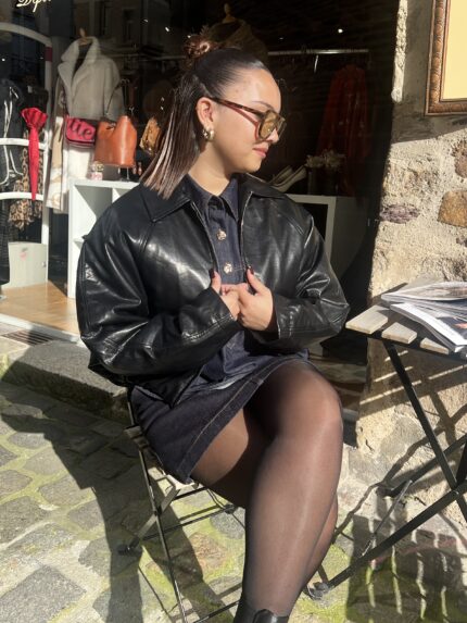 Veste Bombers Effet Cuir