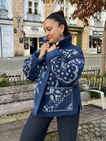 Veste Bandana Réversible Bleu