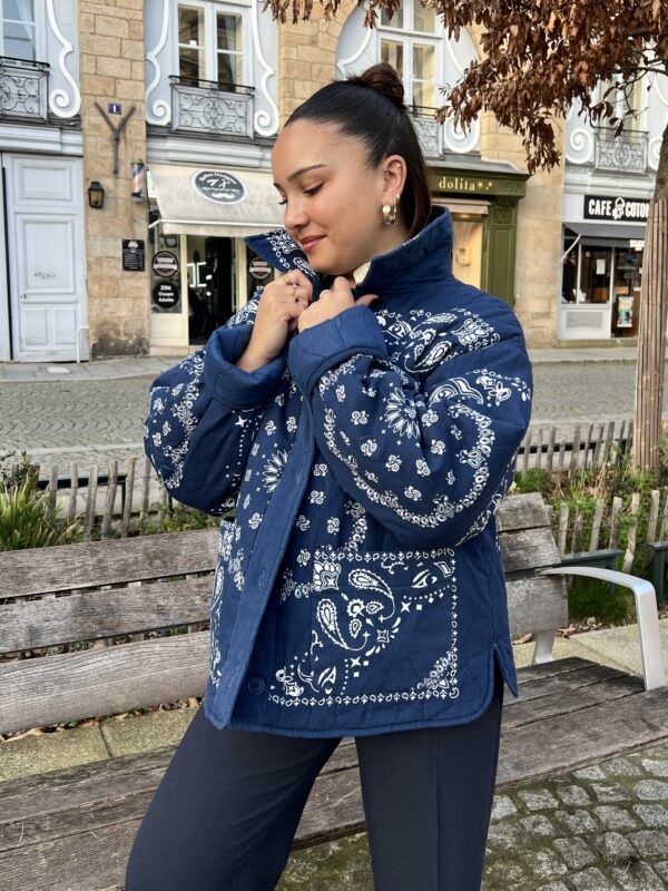 Veste Bandana Réversible Bleu