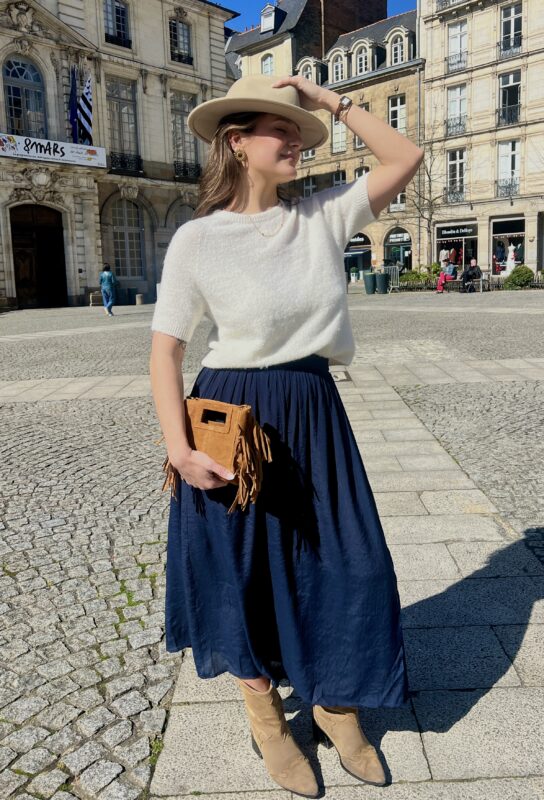 Jupe Longue Bleu Marine