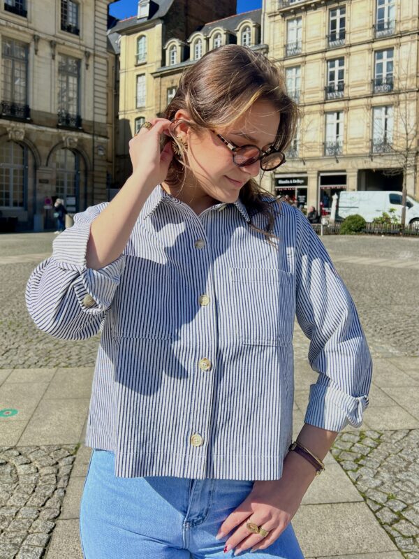 Surchemise À Rayures Bleues