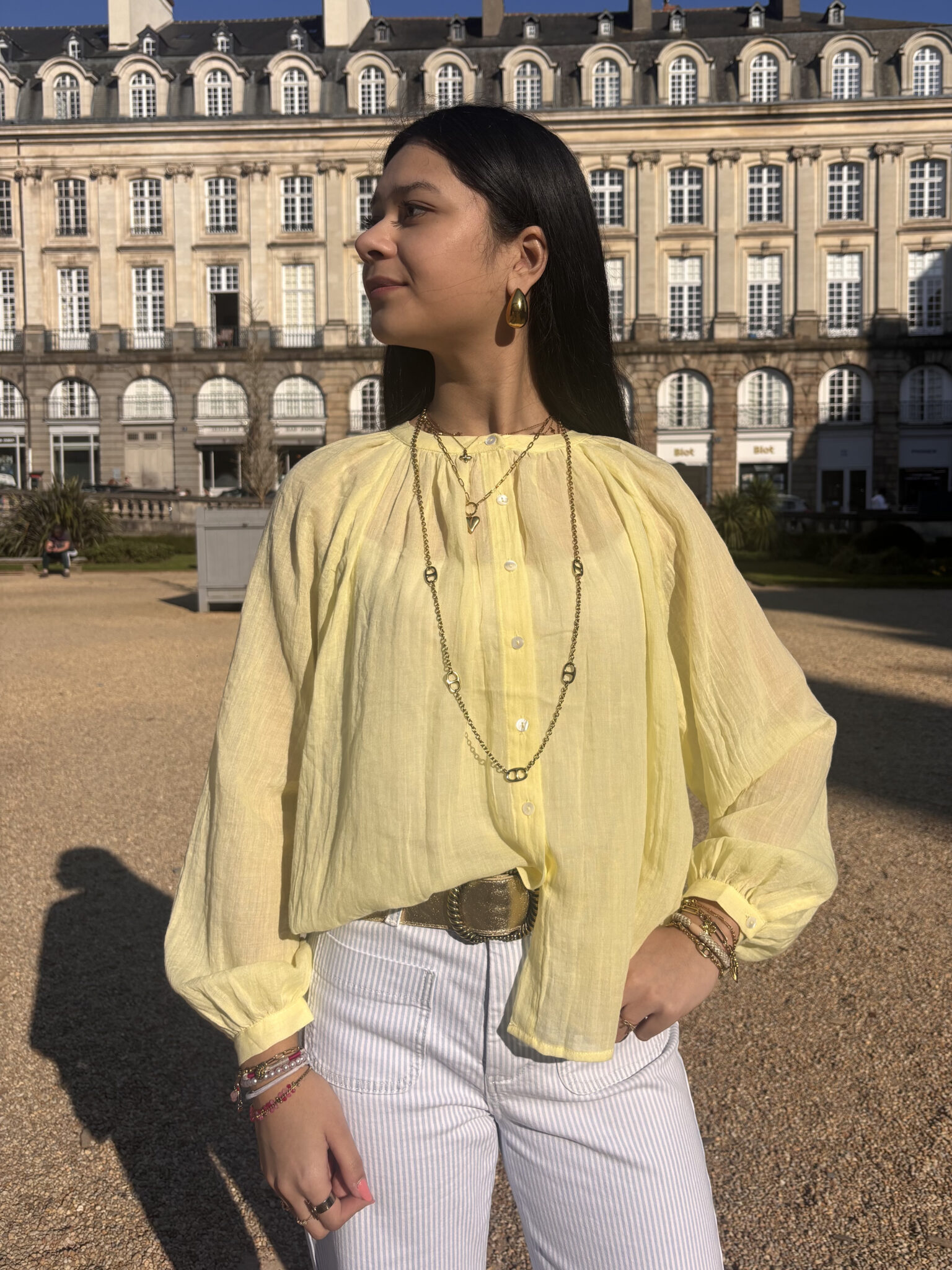 Blouse Fine Jaune Blouse Fine Jaune